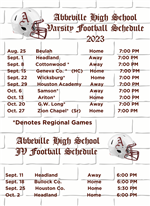 AHS Football Schedule